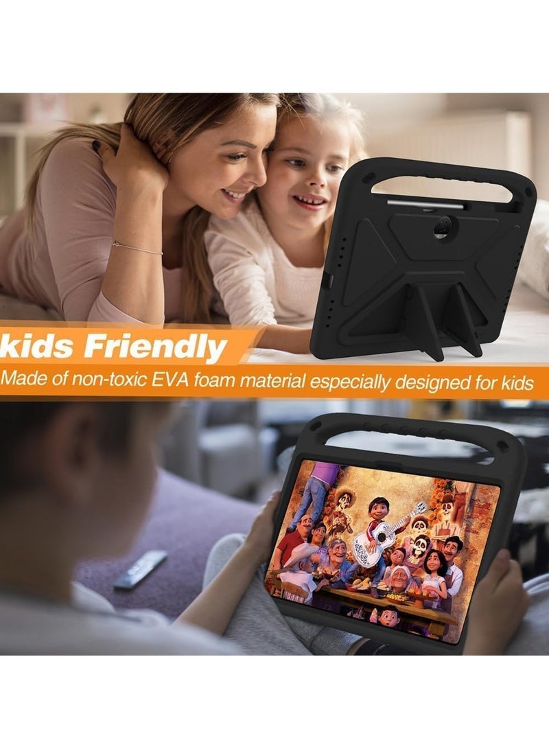 Kids Case Compatible with Honor Pad 9 12.1'' 2024, Light Weight Shock Proof Handle Stand Kids Friendly Protective Cover Case For Honor Pad 9 (Black) - Image 3